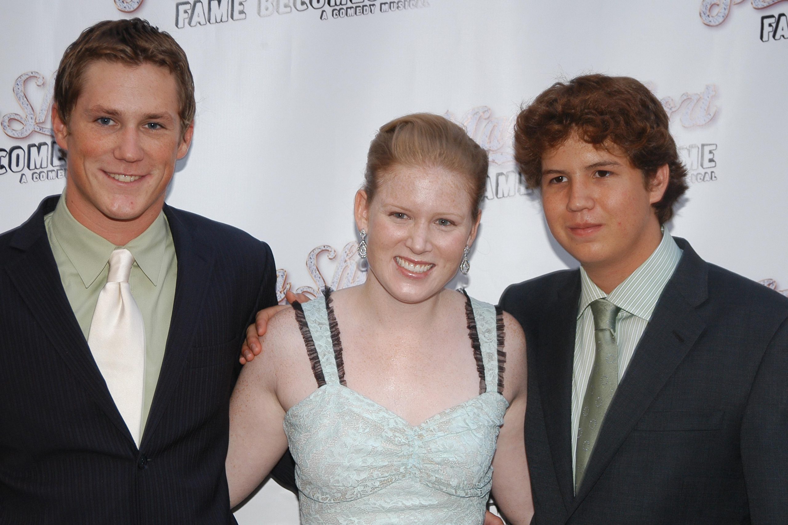 Katherine Short with her brothers Oliver and Henry Short at the opening night of 