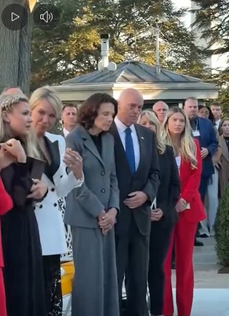 Charlie Kirk&rsquo;s widow, Erika, and his parents, Robert and Kathryn, attend the Medal of Freedom Ceremony held in his honor, from a video post dated October 14, 2025 | Source: Facebook Reel/New York Post