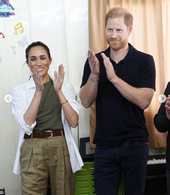 Prince Harry and Meghan Markle during their 2-day visit to Jordan | Source: Instagram/HelloMag