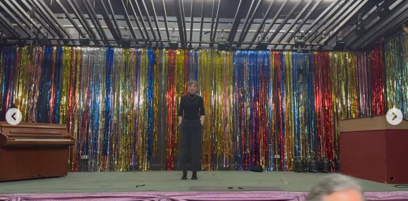 Taylor Swift backstage while making the 