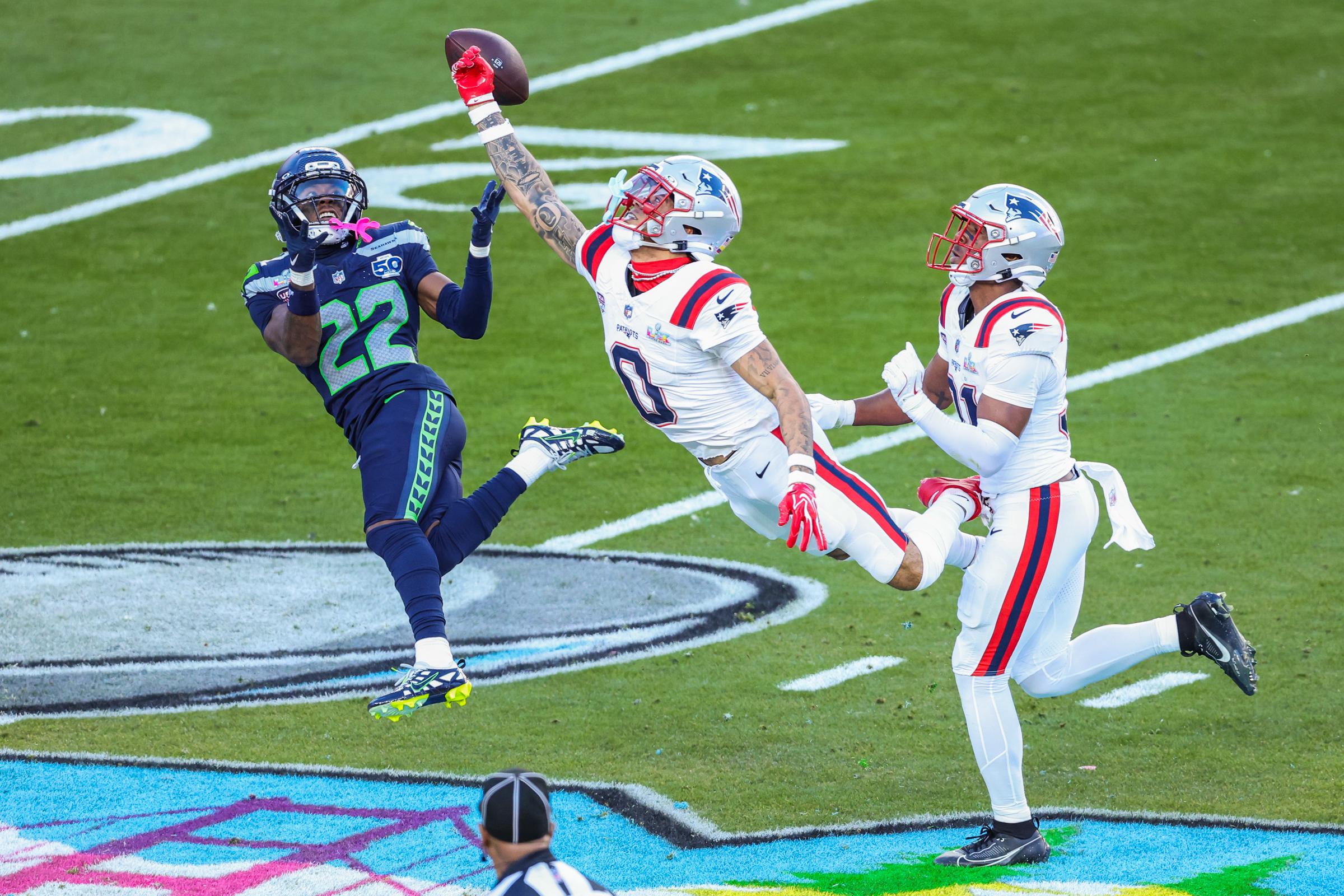Christian Gonzalez during Super Bowl LX at Levi's Stadium on February 8, 2026, in Santa Clara, California | Source: Getty Images