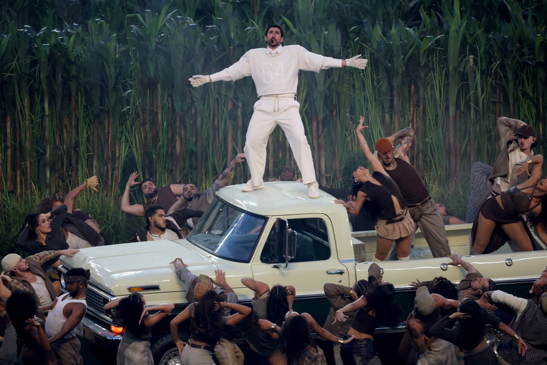 Bad Bunny performs during the Apple Music Super Bowl LX Halftime Show at Levi's Stadium on February 8, 2026, in Santa Clara, California | Source: Getty Images
