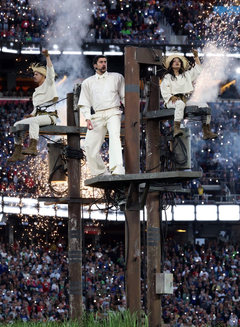 Bad Bunny performs during the Apple Music Super Bowl LX Halftime Show at Levi's Stadium on February 8, 2026, in Santa Clara, California | Source: Getty Images