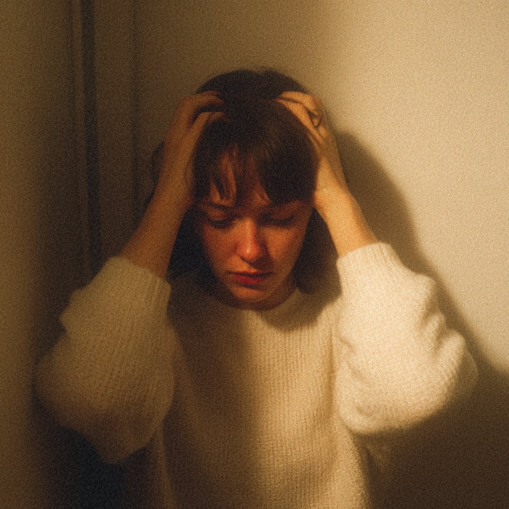 An emotional woman standing with her hands in her hair | Source: Midjourney