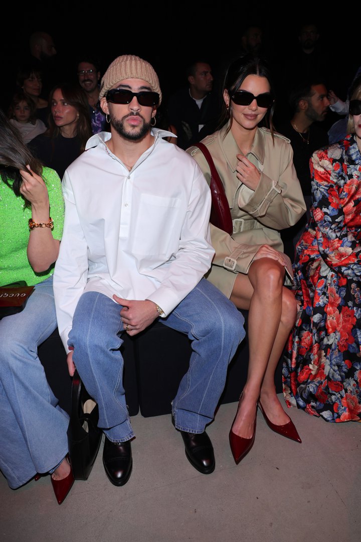 Bad Bunny and Kendall Jenner are seen at Gucci Ancora during Milan Fashion Week on September 22, 2023 | Source: Getty Images