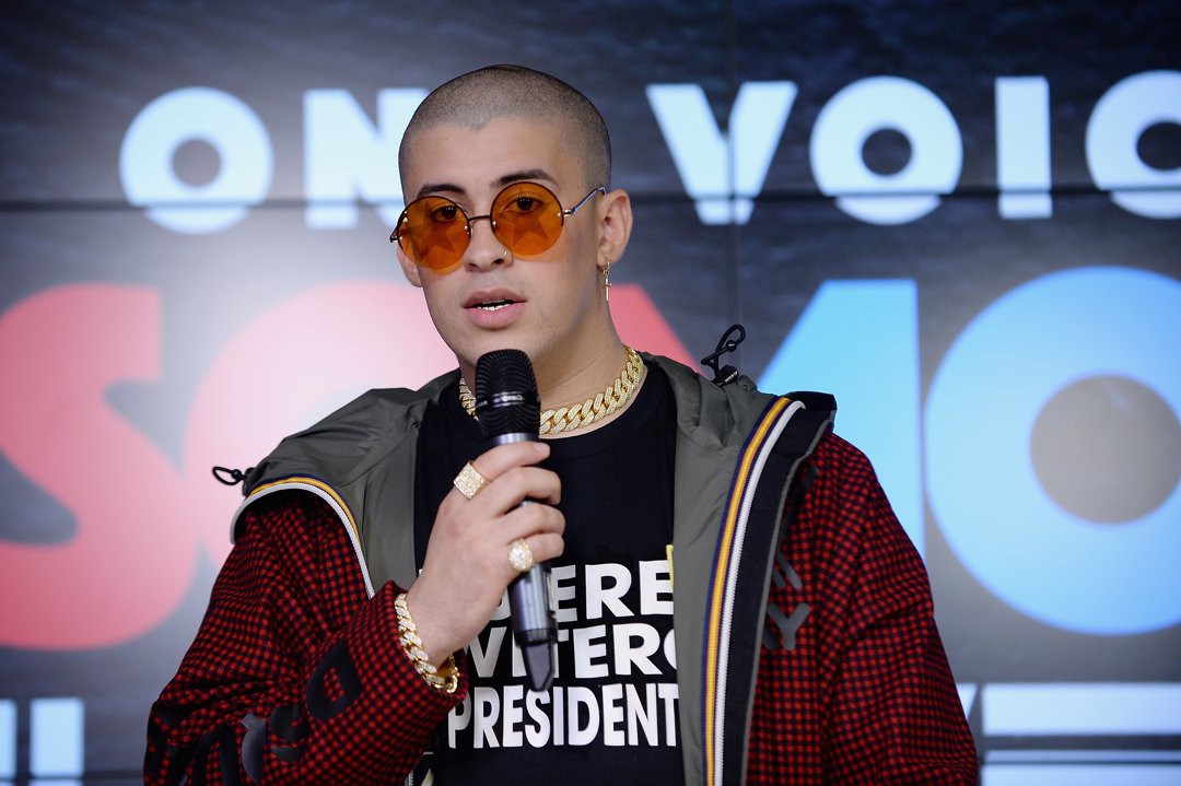 Bad Bunny poses on October 14, 2017 | Source: Getty Images