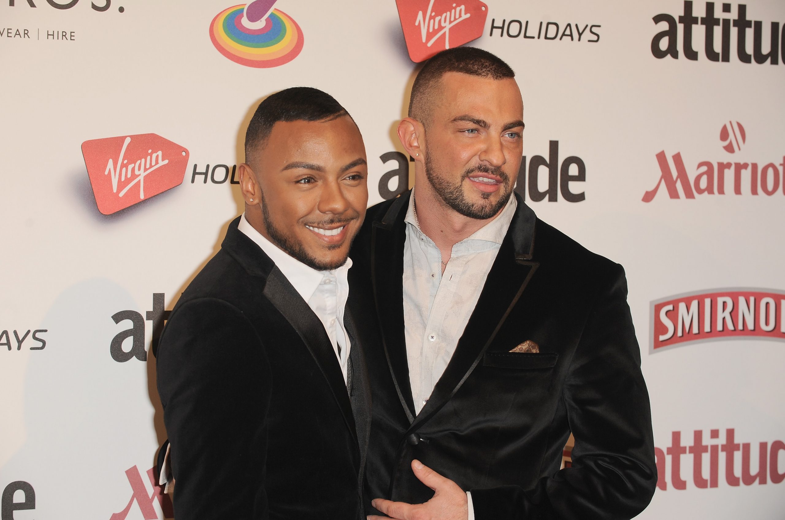 Marcus Collins and Robin Windsor at the 20th birthday party of Attitude Magazine on March 29, 2014, in London, England. | Source: Getty Images