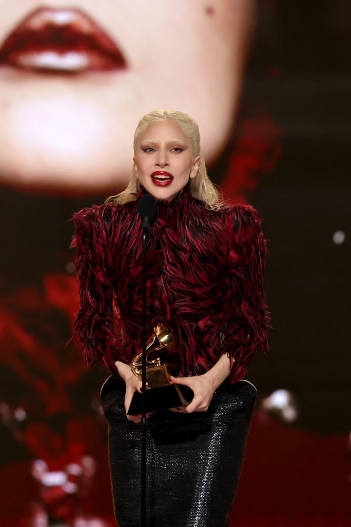 Lady Gaga accepts the award for Best Pop Vocal Album for