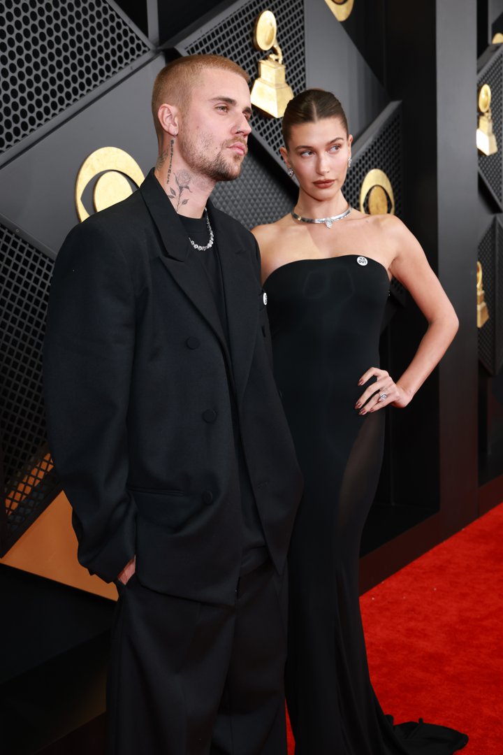 Justin Bieber and Hailey Bieber attend the 68th Annual Grammy Awards at Crypto.com Arena on February 1, 2026, in Los Angeles | Source: Getty Images