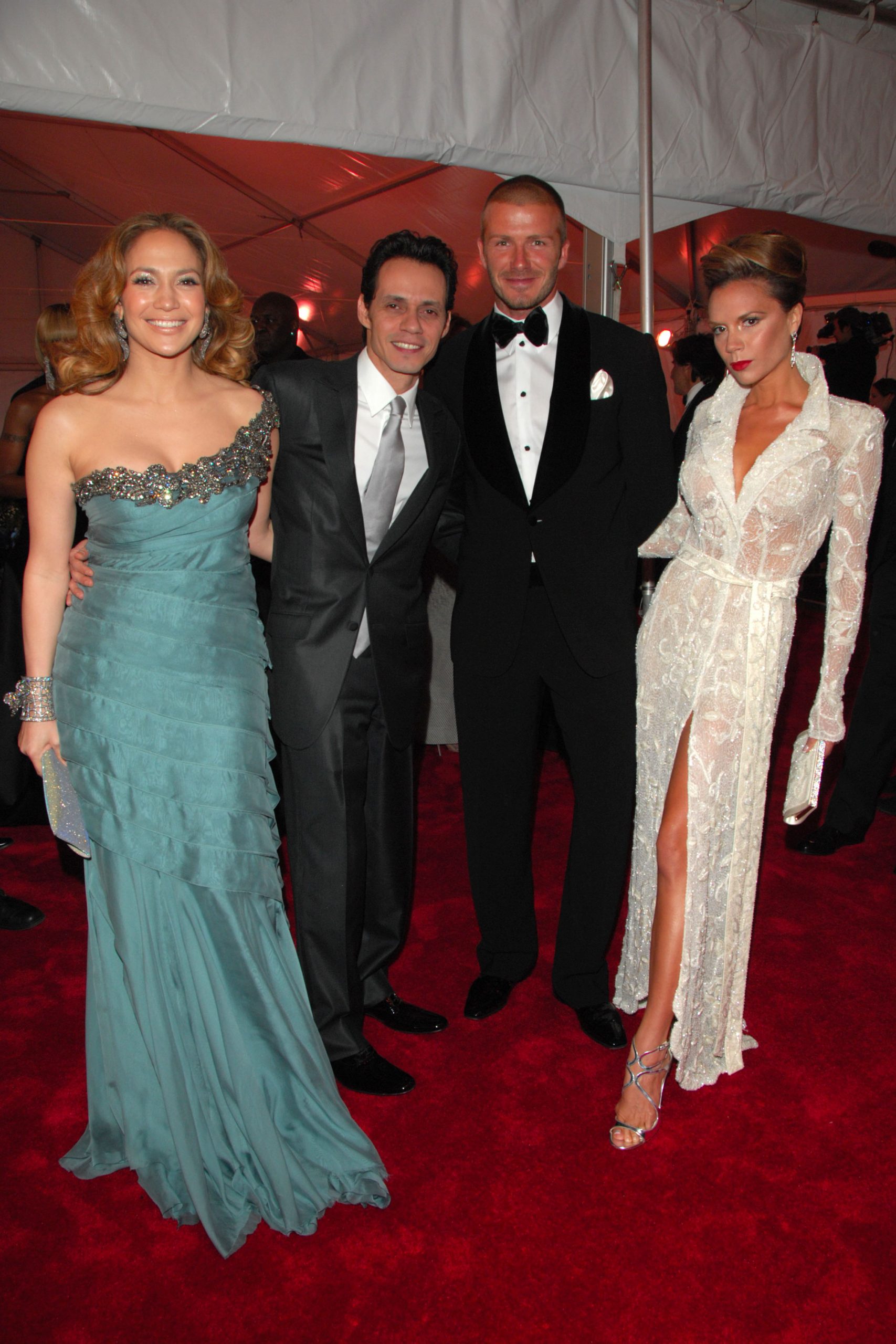 Jennifer Lopez, Marc Anthony, David Beckham and Victoria Beckham attend THE COSTUME INSTITUTE GALA: 