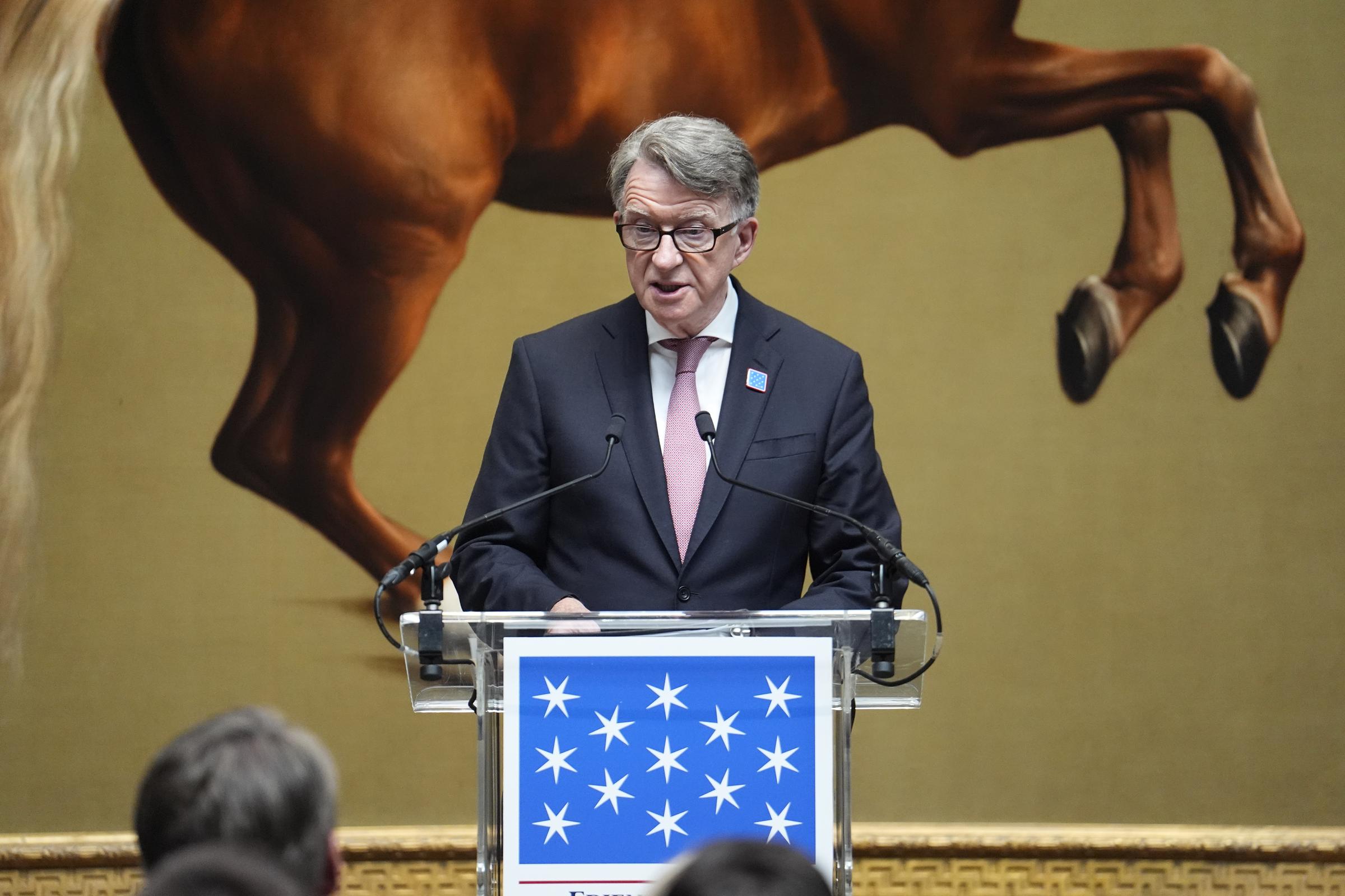 Lord Peter Mandelson speaking during a ceremony at the National Gallery on June 18, 2025, in London, England. | Source: Getty Images