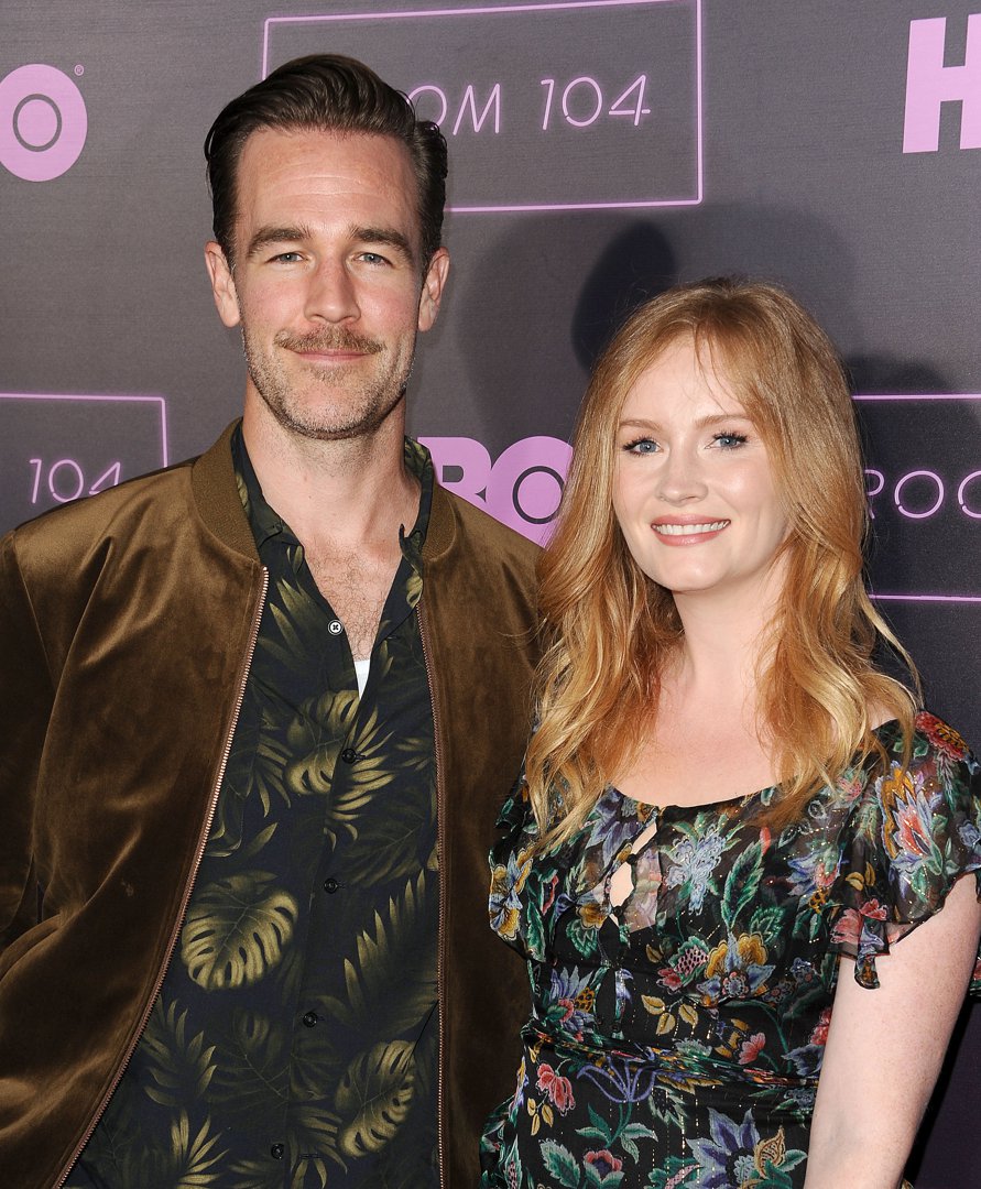 James and Kimberly Van Der Beek attend the premiere of 