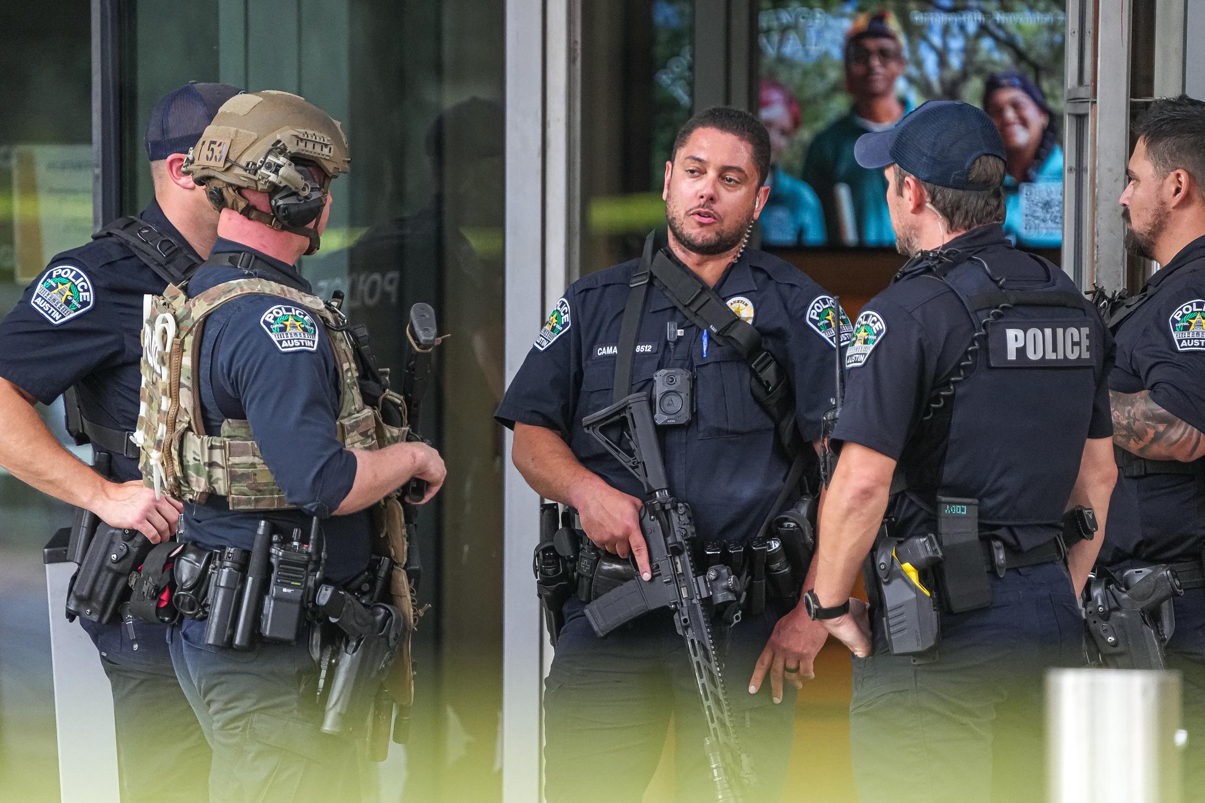 Police officers photographed in Texas, United States, on October 25, 2025. | Source: Getty Images