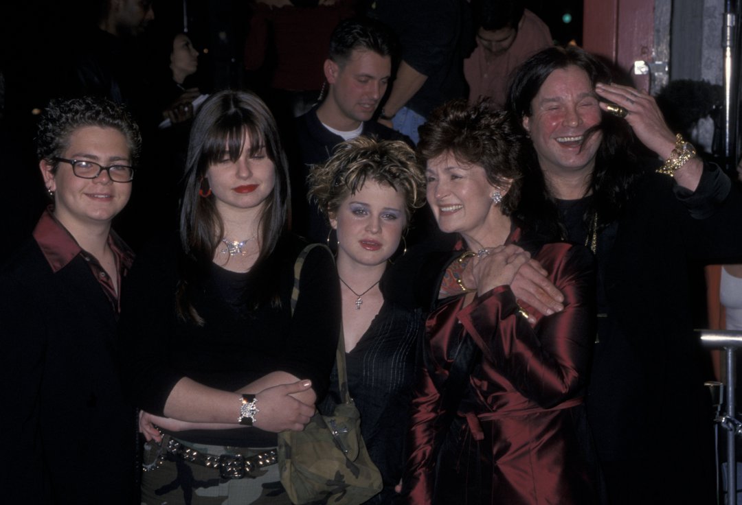 Jack, Aimee, Kelly, Sharon, and Ozzy Osbourne attend the premiere of 