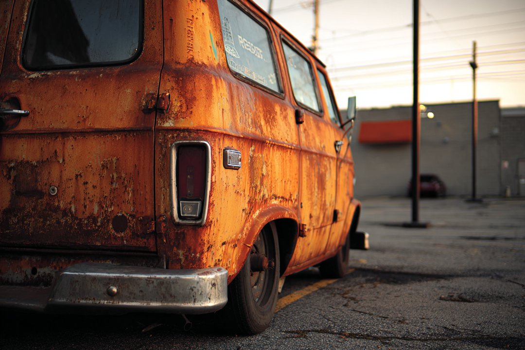 A van in a parking lot | Source: Midjourney