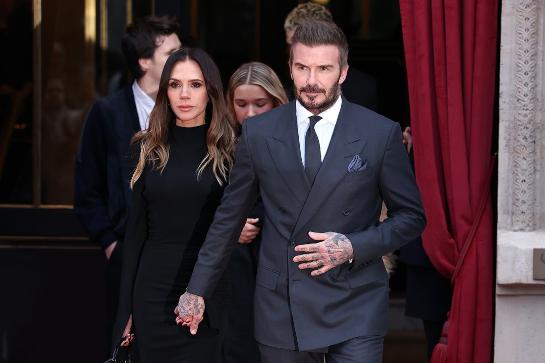 Victoria and David Beckham leaving their hotel during Paris Fashion Week on January 26, 2026, in France. | Source: Getty Images