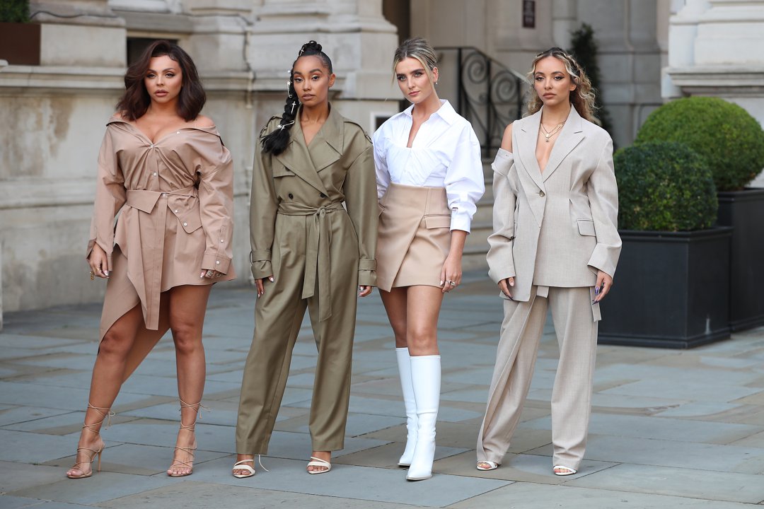 Little Mix seen leaving the Langham Hotel ahead of their performance at BBC Radio One Live Lounge on 15 September 2020 in London, England. | Source: Getty Images
