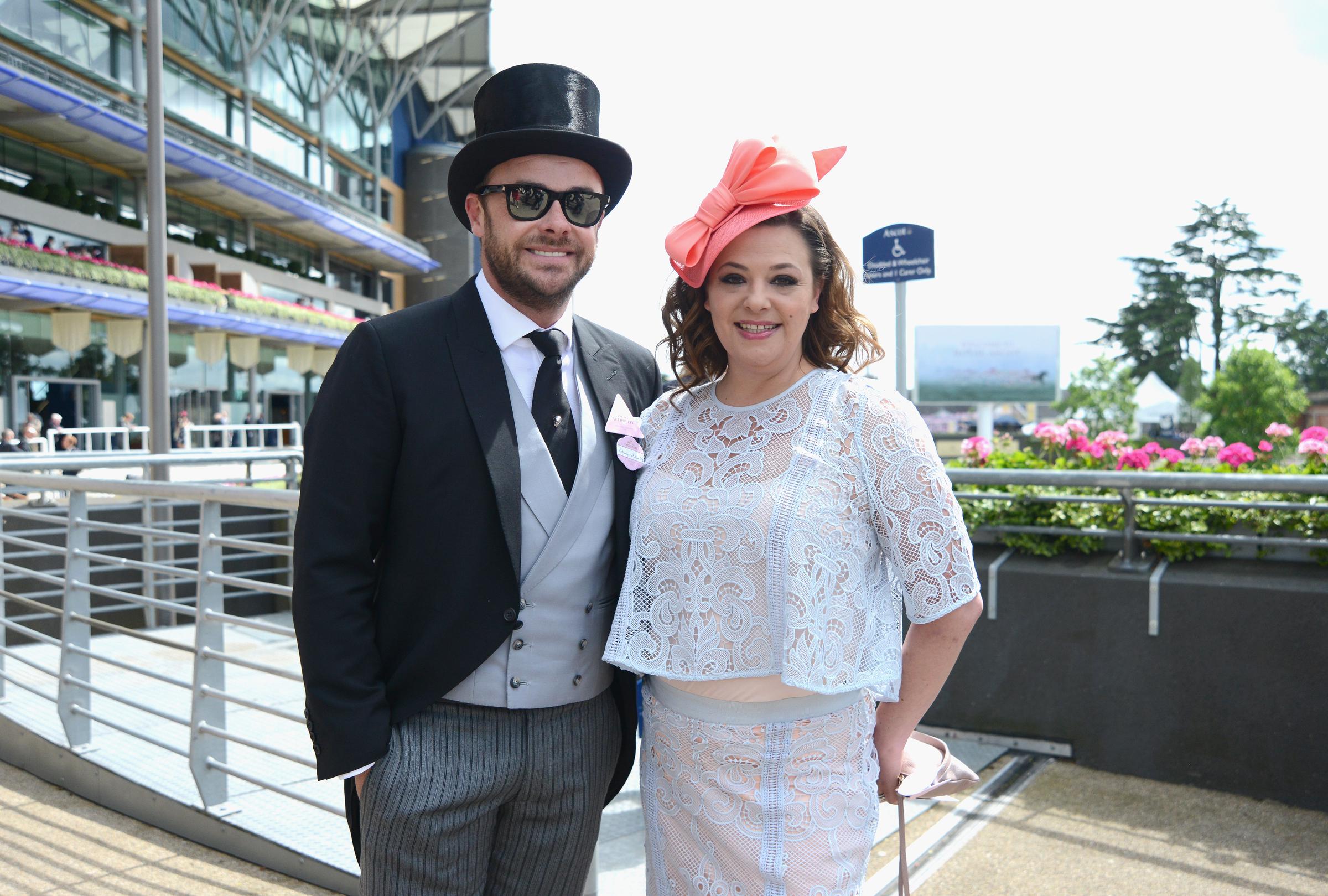Ant McPartlin and Lisa Armstrong during Day 2 of the Royal Ascot on June 15, 2016, in England. | Source: Getty Images
