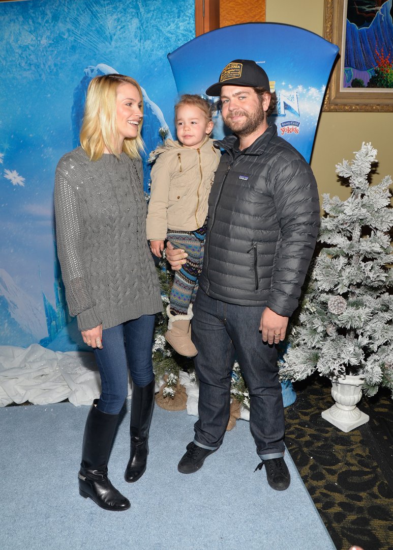 Jack Osbourne, wife Lisa Stelly and daughter Pearl attend the premiere of Disney On Ice's 