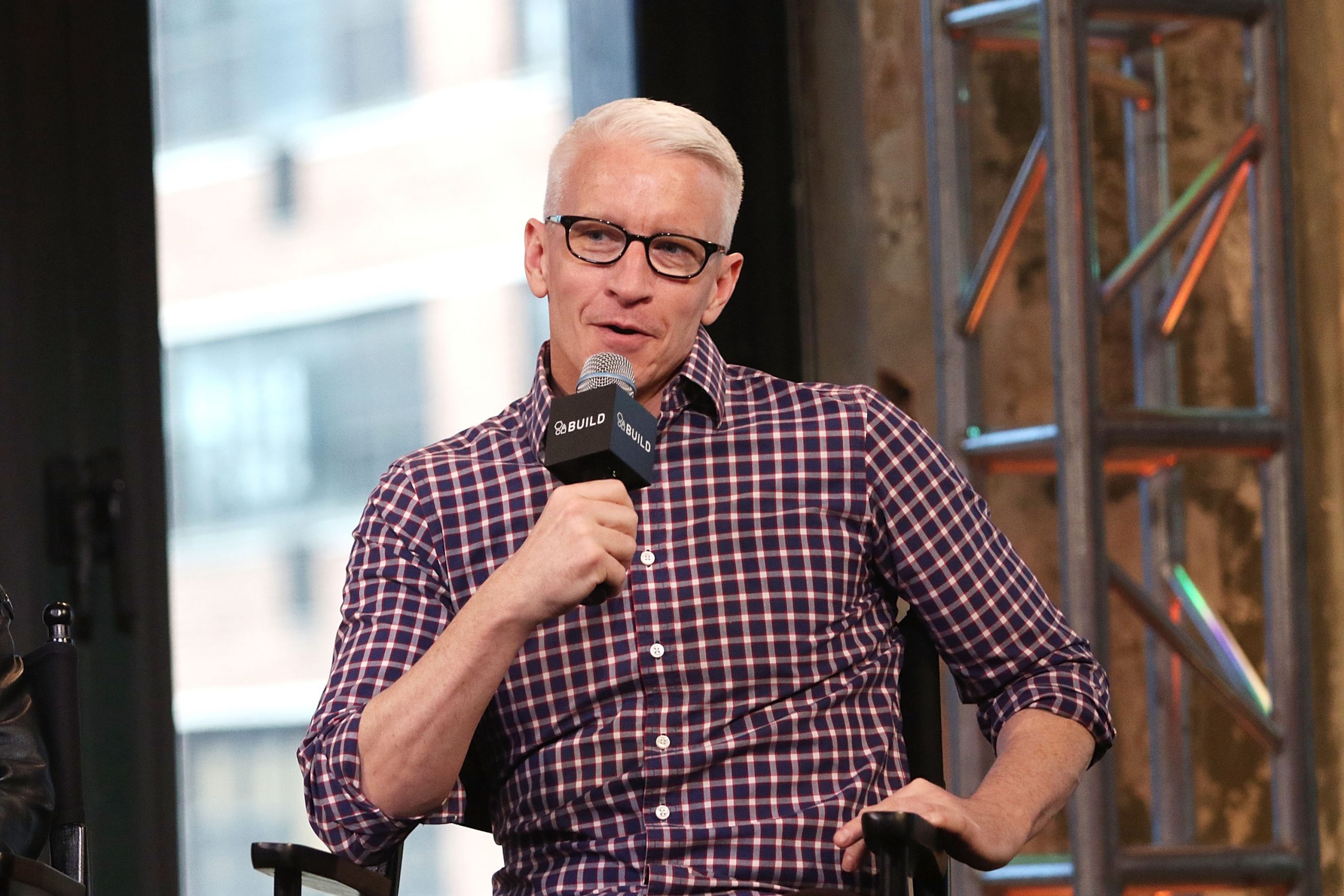 Anderson Cooper attends the AOL Build Speaker Series to discuss 