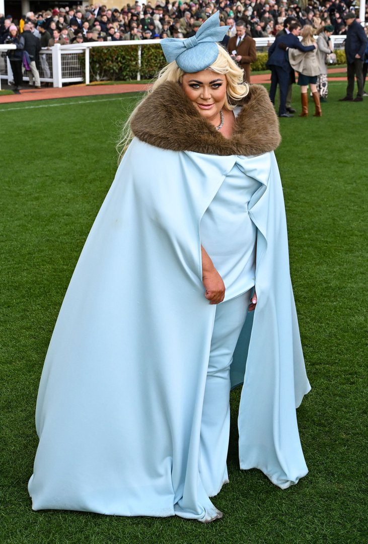 Gemma Collins during Day 3 of the Cheltenham Racing Festival at Prestbury Park on 13 March 2025 in Cheltenham, England. | Source: Getty Images