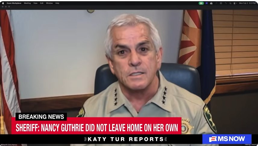 Pima County Sheriff Chris Nanos, from a post dated on February 3, 2026 | Source: YouTube/msnow