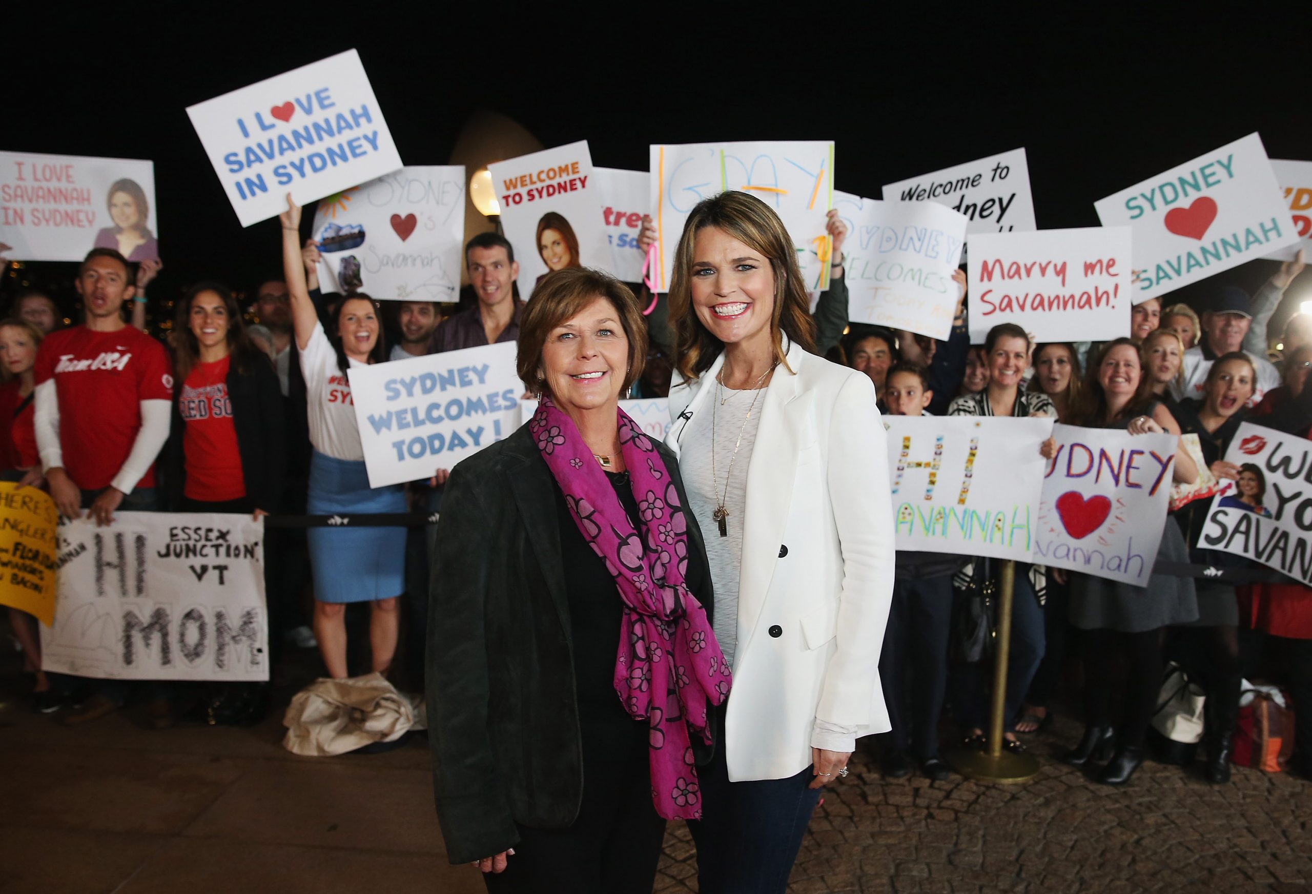 Savannah Guthrie poses with her mother, Nancy Guthrie, during NBC's &ldquo;Today&rdquo; show broadcast from Sydney, Australia, on May 4, 2015. | Source: Getty Images