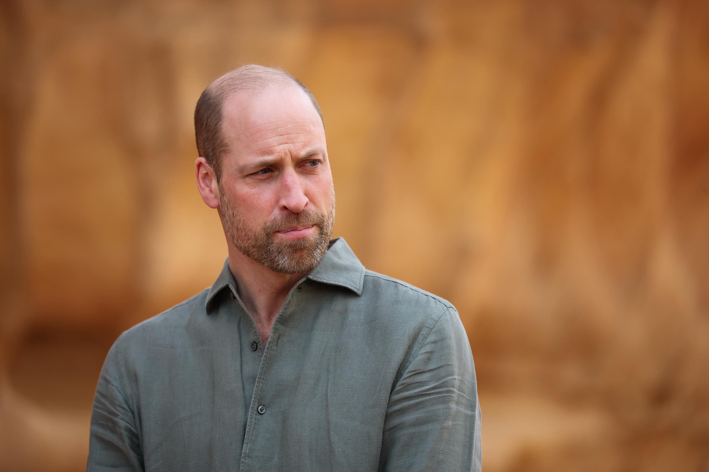 Prince William, Prince of Wales, during a visit to Wildlife Conservation and Biodiversity Protection at Sharaan Nature Reserve in AlUla on the third day of his first official visit to Saudi Arabia on February 11, 2026. | Source: Getty Images
