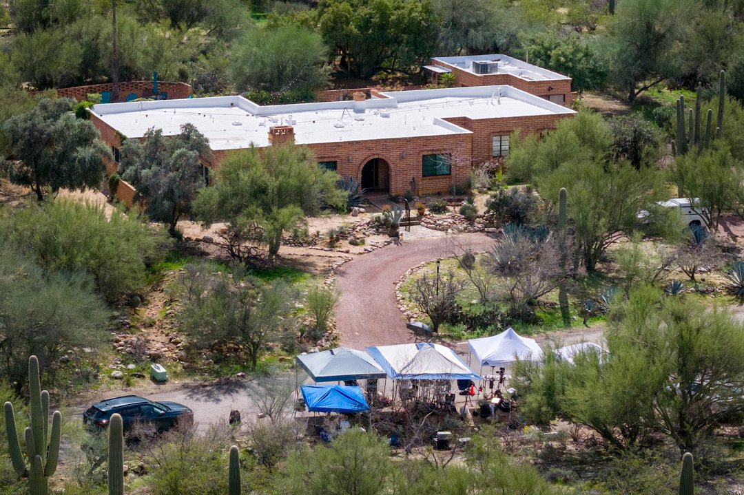 Nancy Guthrie's residence is seen on February 17, 2026 in Tucson, Arizona | Source: Getty Images