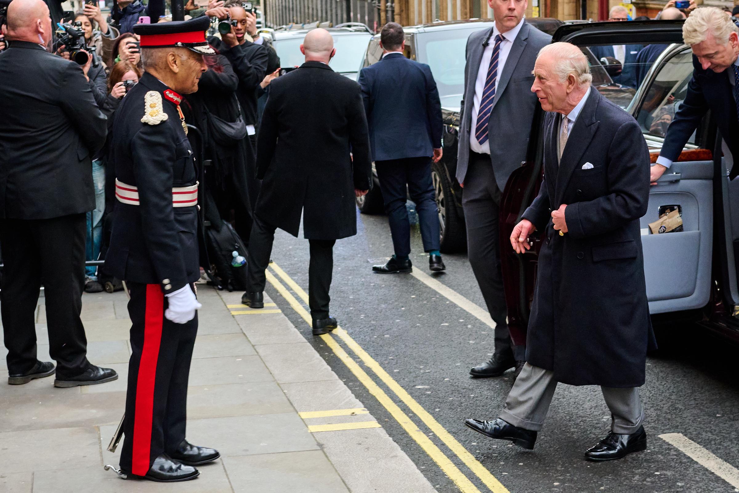 King Charles III attends the first day of London Fashion Week at NEWGEN 180 The Strand on February 19, 2026 in London, England | Source: Getty Images