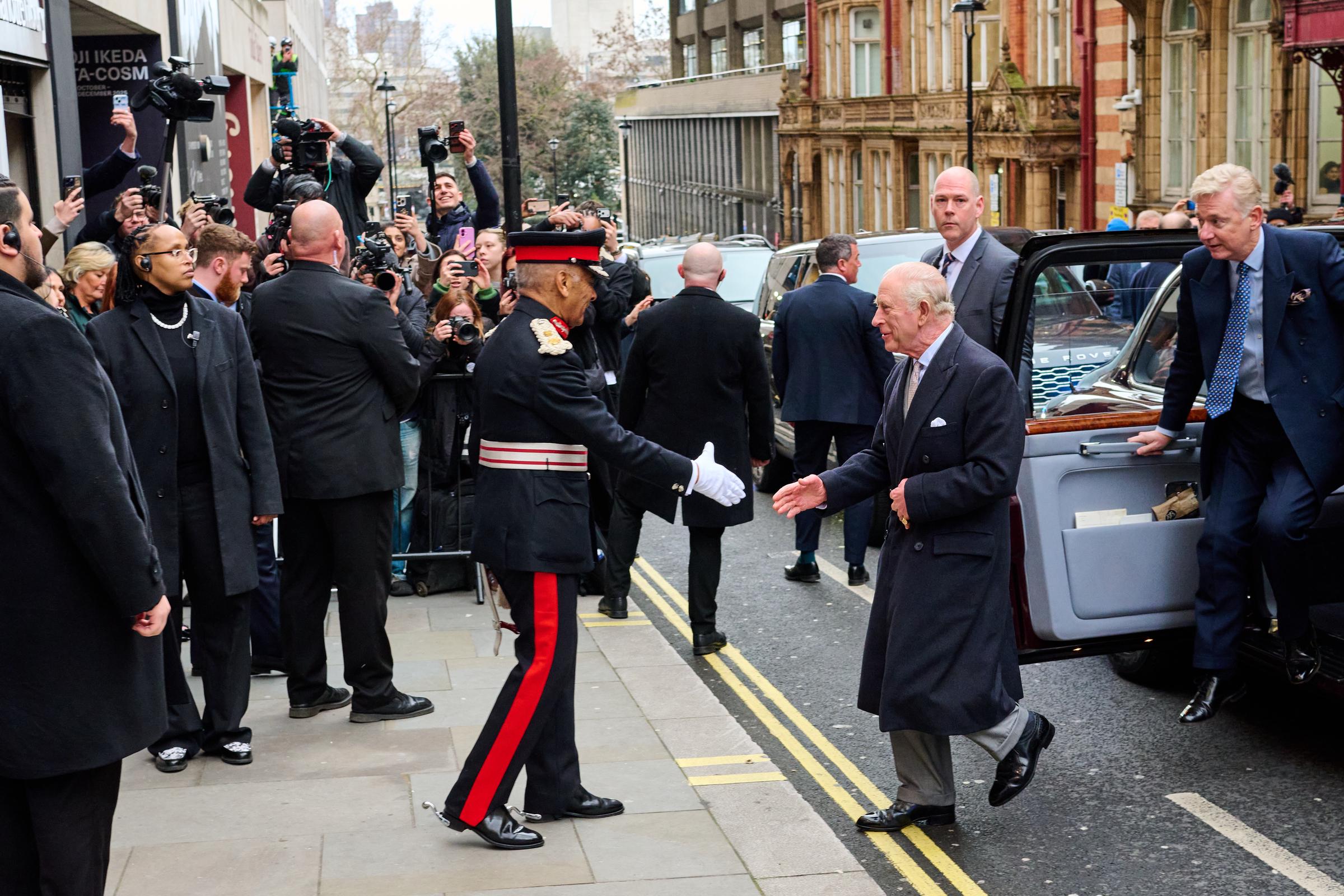 King Charles III attends London Fashion Week on February 19, 2026 in London, England.  | Source: Getty Images