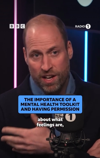 The 43-year-old royal encourages men to learn about their emotions and seek support when needed during the BBC Radio 1 recording. | Source: Instagram/bbcradio1