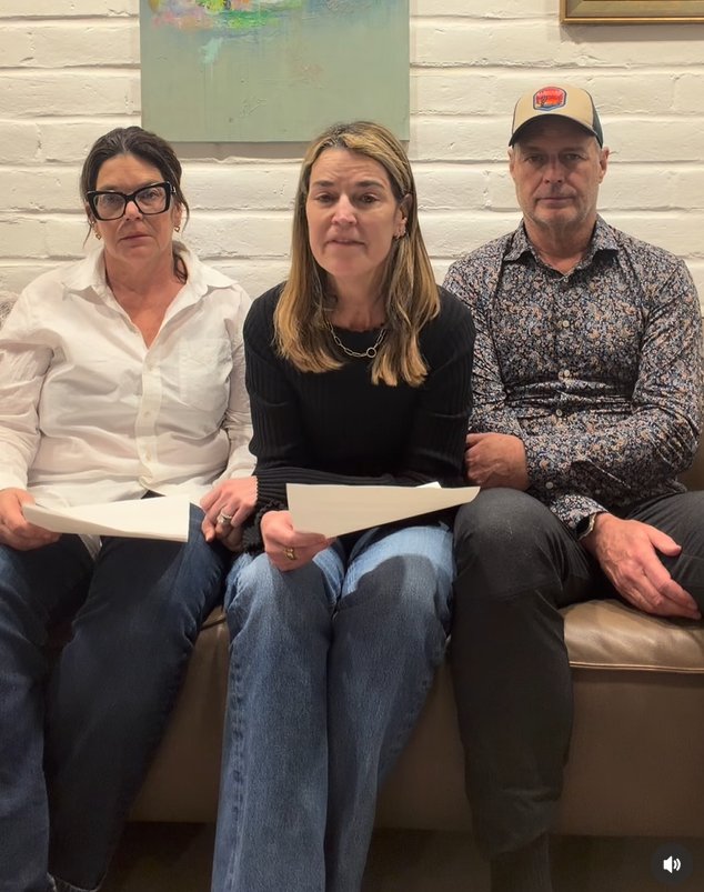 Savannah Guthrie sits with her sister and brother while reading from prepared notes during a recorded family message | Source: Instagram/savannahguthrie