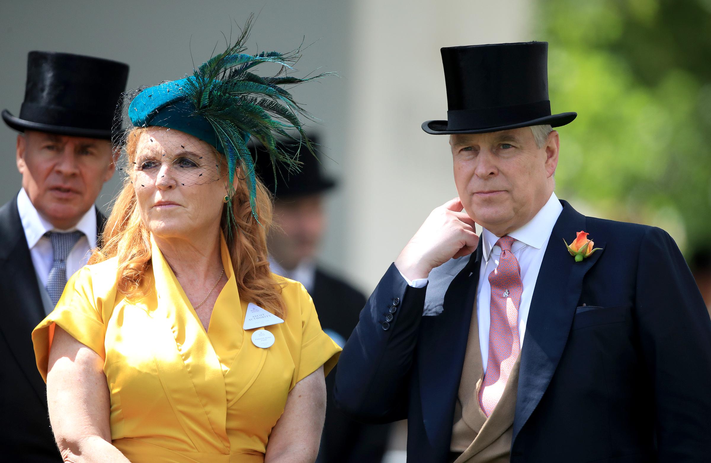 Sarah Ferguson and Andrew Mountbatten-Windsor during Day 4 of Royal Ascot in 2019. | Source: Getty Images