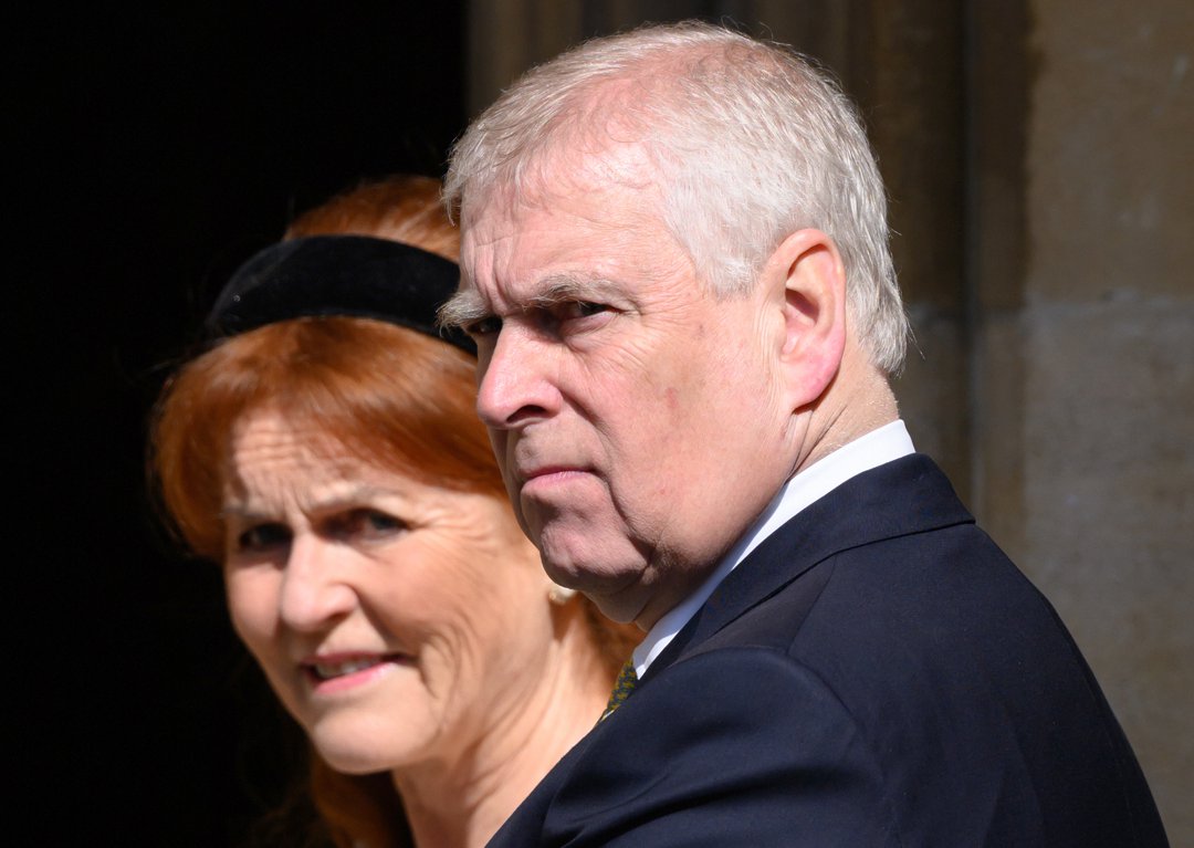 Sarah Ferguson and Andrew Mountbatten-Windsor at the Easter Sunday Mattins Service at St. George's Chapel on April 20, 2025, in Windsor, England. | Source: Getty Images