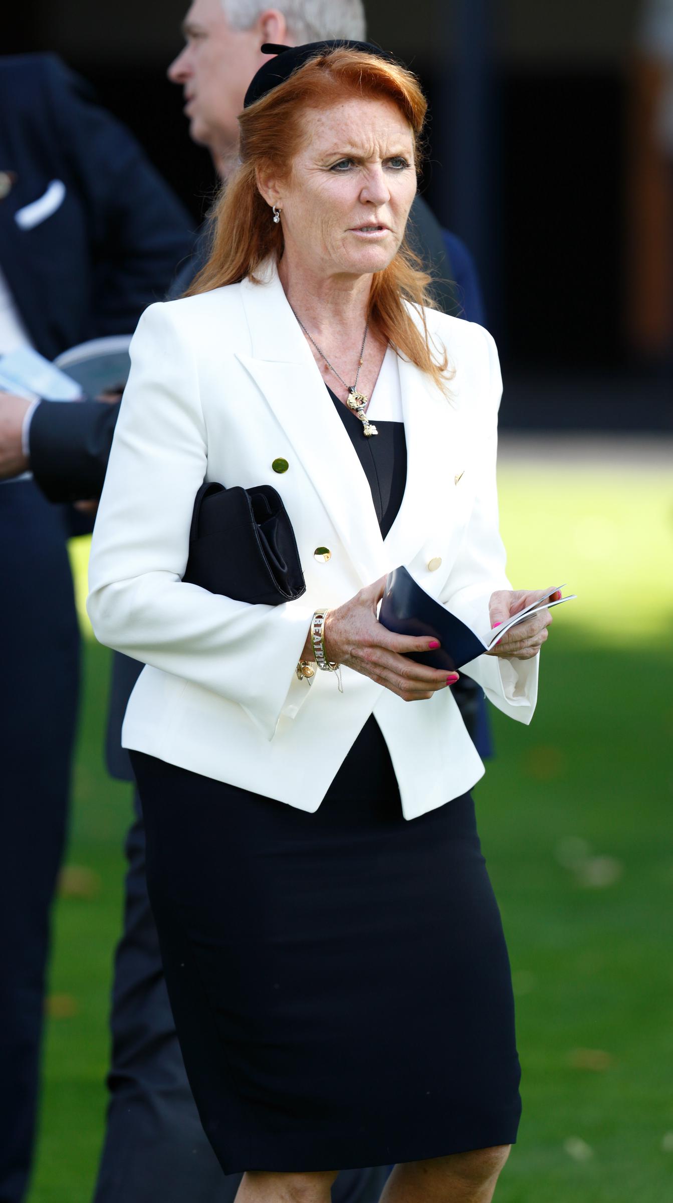 Sarah Ferguson at the King George VI Weekend at Ascot Racecourse on July 23, 2016, in Ascot, England. | Source: Getty Images