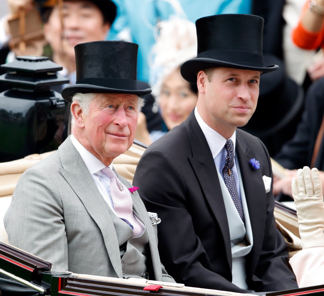 King Charles III and Prince William on Day 1 of Royal Ascot at Ascot Racecourse on June 18, 2019, in England. | Source: Getty Images