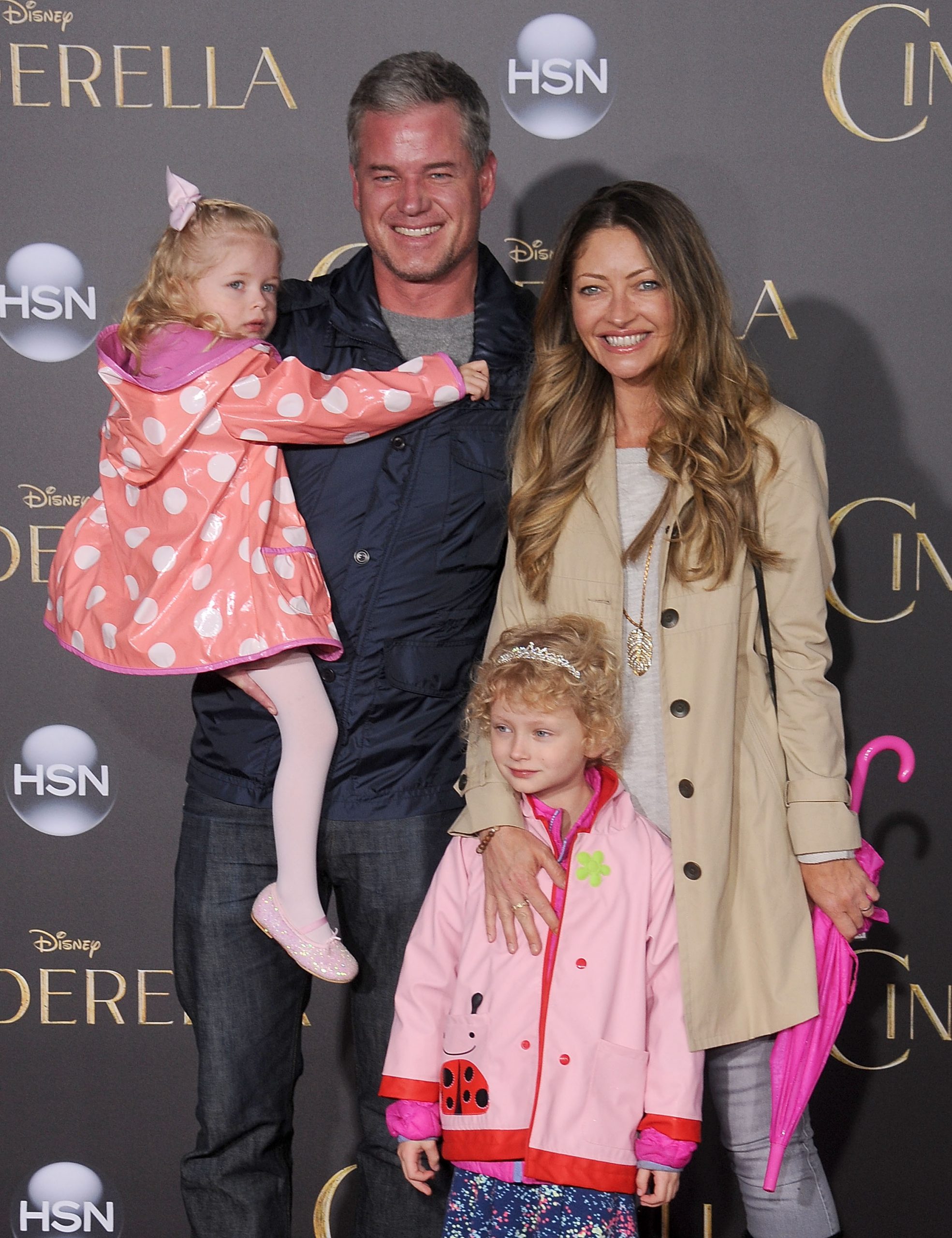 Rebecca Gayheart, Eric Dane, daughter's Billie Beatrice Dane and Georgia Dane arrive at the World Premiere of Disney's 
