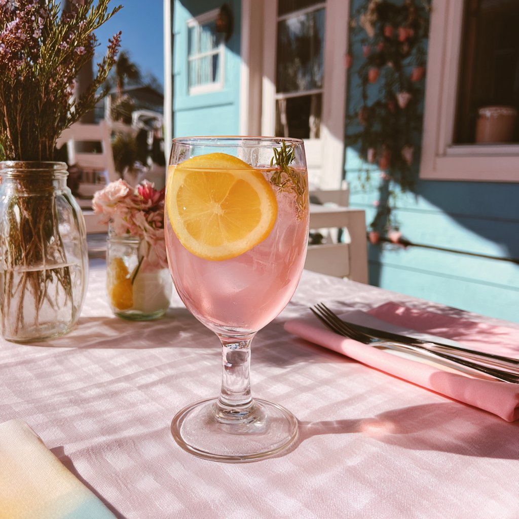 A glass of lemonade on a table | Source: Midjourney