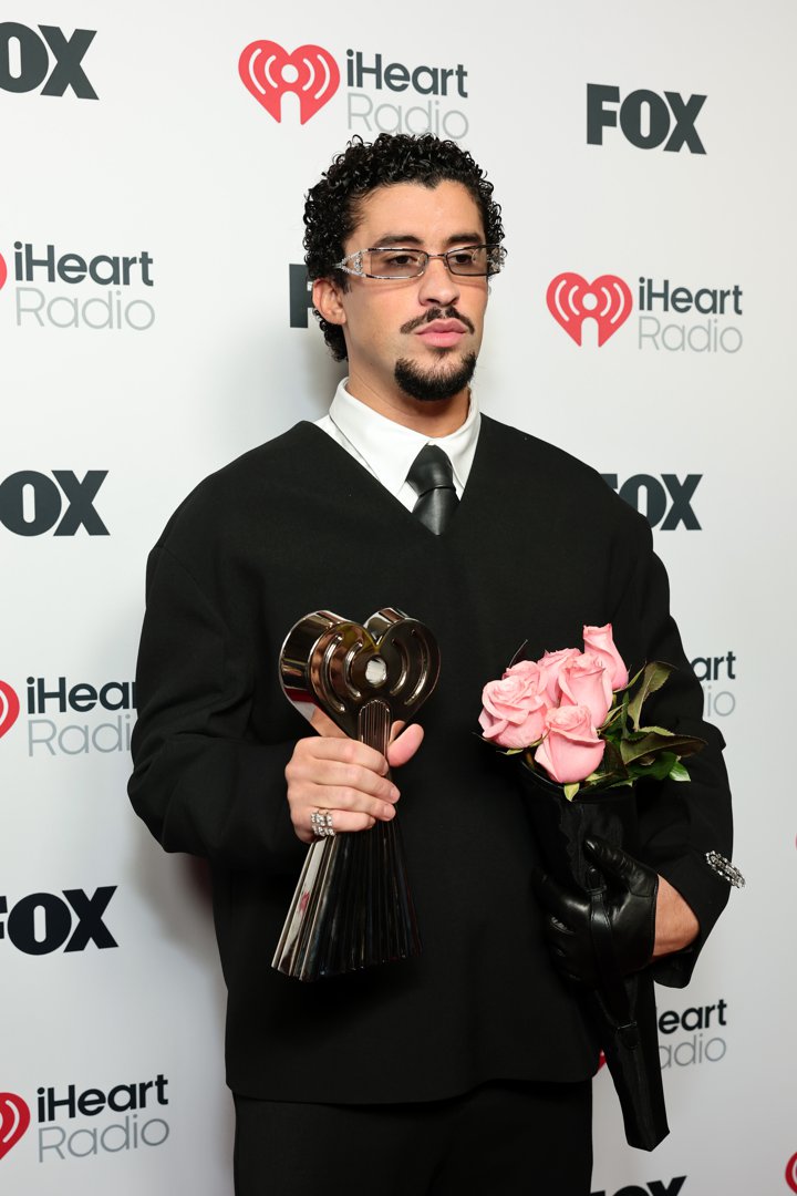 Bad Bunny attends the Winners Walk at the 2025 iHeartRadio Music Awards at Dolby Theater in Los Angeles, California on March 17. | Source: Getty Images