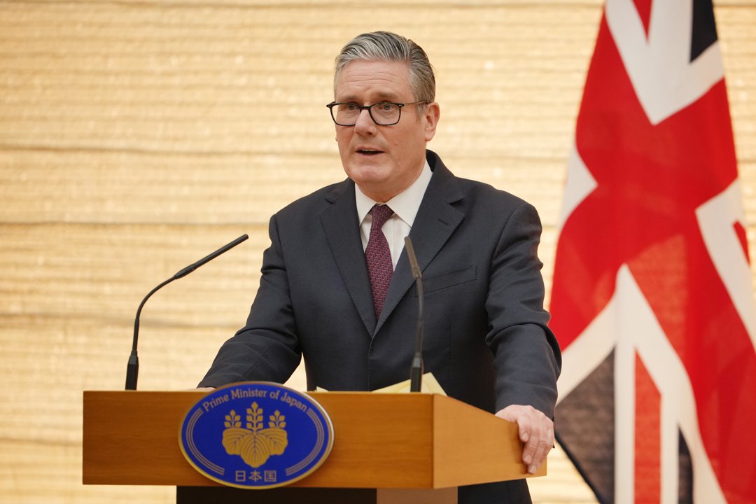 Sir Keir Starmer speaking during a press statements event at the Prime Minister's Office on January 31, 2026, in Tokyo, Japan. | Source: Getty Images