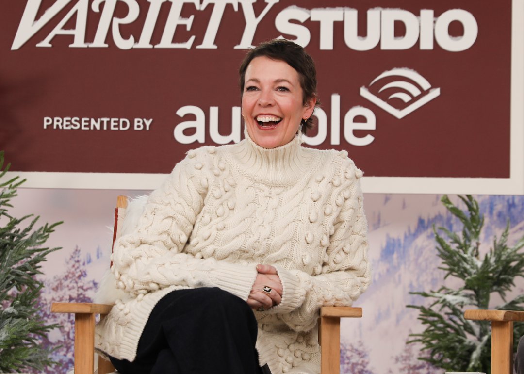 Olivia Colman at The Variety Studio during the 2026 Sundance Film Festival Presented by Audible at Audible Listening Lodge on 23 January 2026 in Park City, Utah. | Source: Getty Images