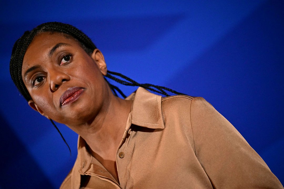 Conservative Party leader Kemi Badenoch speaks at a press conference in central London on 5 February 2026. | Source: Getty Images