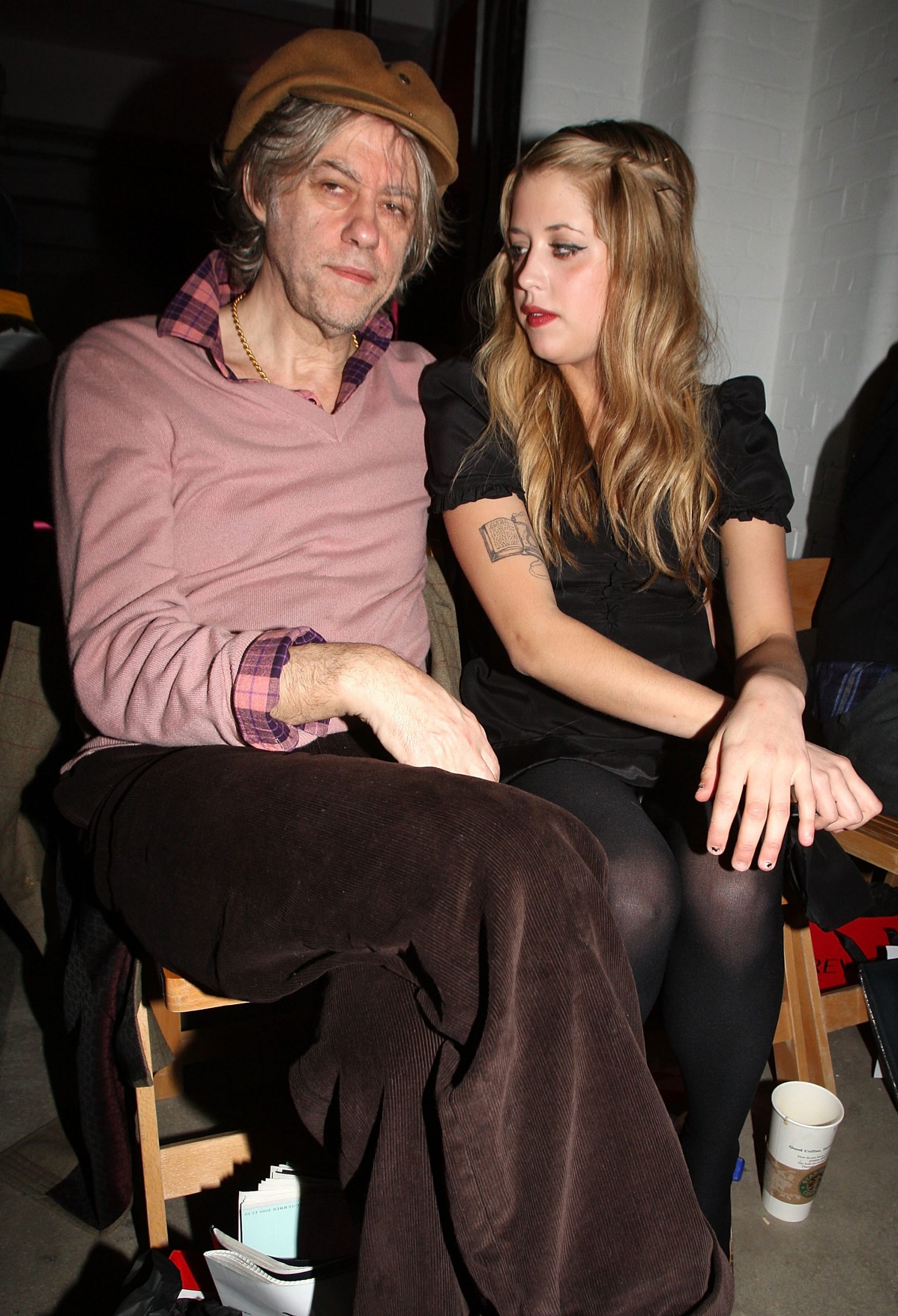 Bob and Peaches Geldof at the Luella show during London Fashion Week on 23 February 2009 in England. | Source: Getty Images