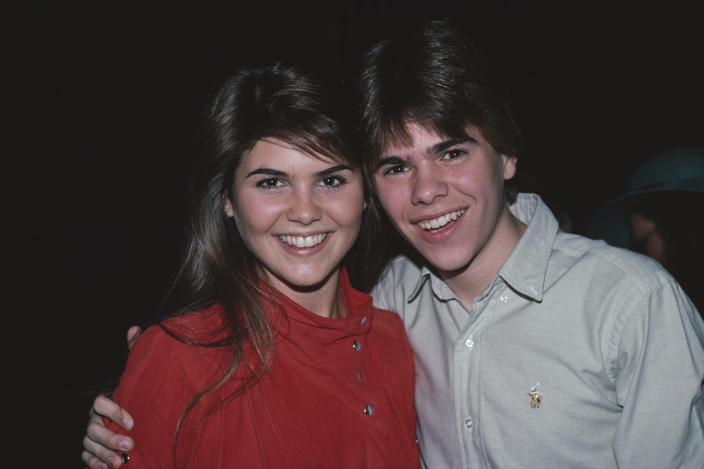 Lori Loughlin and her brother, Roy Loughlin, were pictured attending a party for Felice Schachter at Studio 54 in New York City, circa 1985.