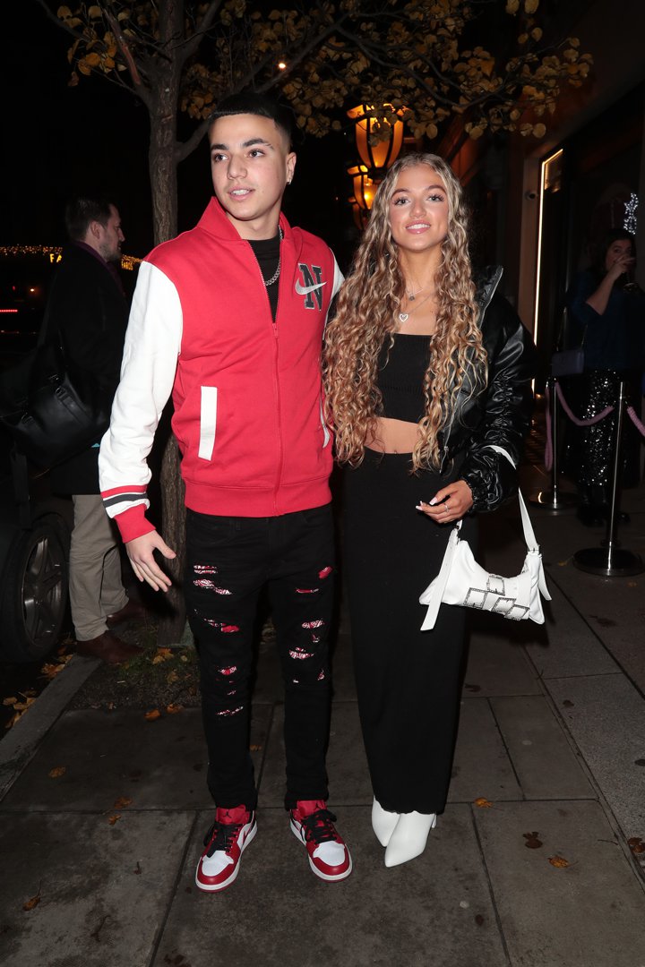 Junior and Princess Andre are seen attending the PrettyLittleThing Christmas Party on 14 December 2023 in London, England.  | Source: Getty Images