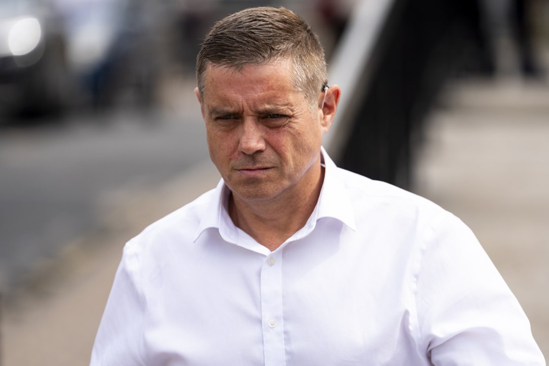 Alford outside St Albans Magistrates' Court, Hertfordshire, on 26 August 2025, where he is charged with four counts of sexual activity with a child, and two counts relating to a second female - of sexual assault and assault by penetration. | Source: Getty Images