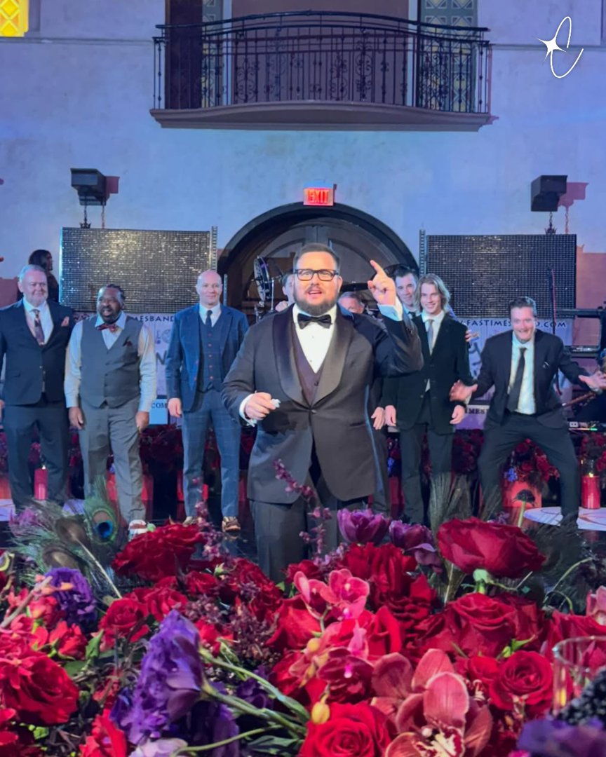 Chaz Bono with his groomsmen on his wedding day, from a post dated March 15, 2026 | Source: Instagram/sharablue