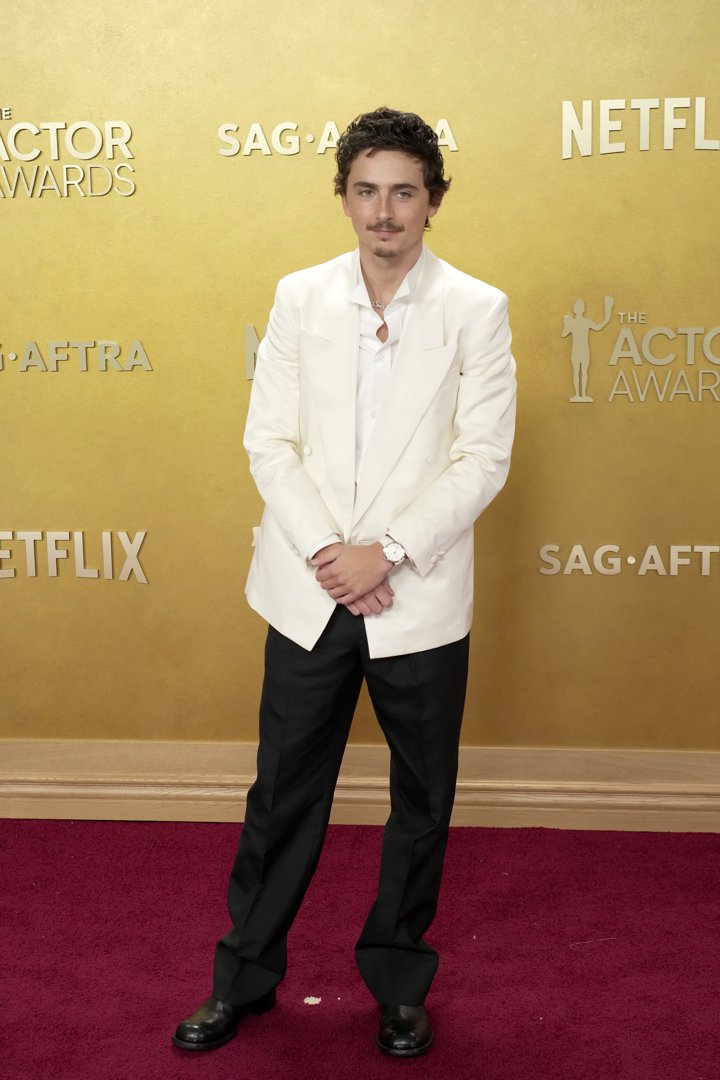 Timoth&eacute;e Chalamet arrives at the 32nd Annual Actor Awards at the Shrine Auditorium & Expo Hall in Los Angeles | Source: Getty Images