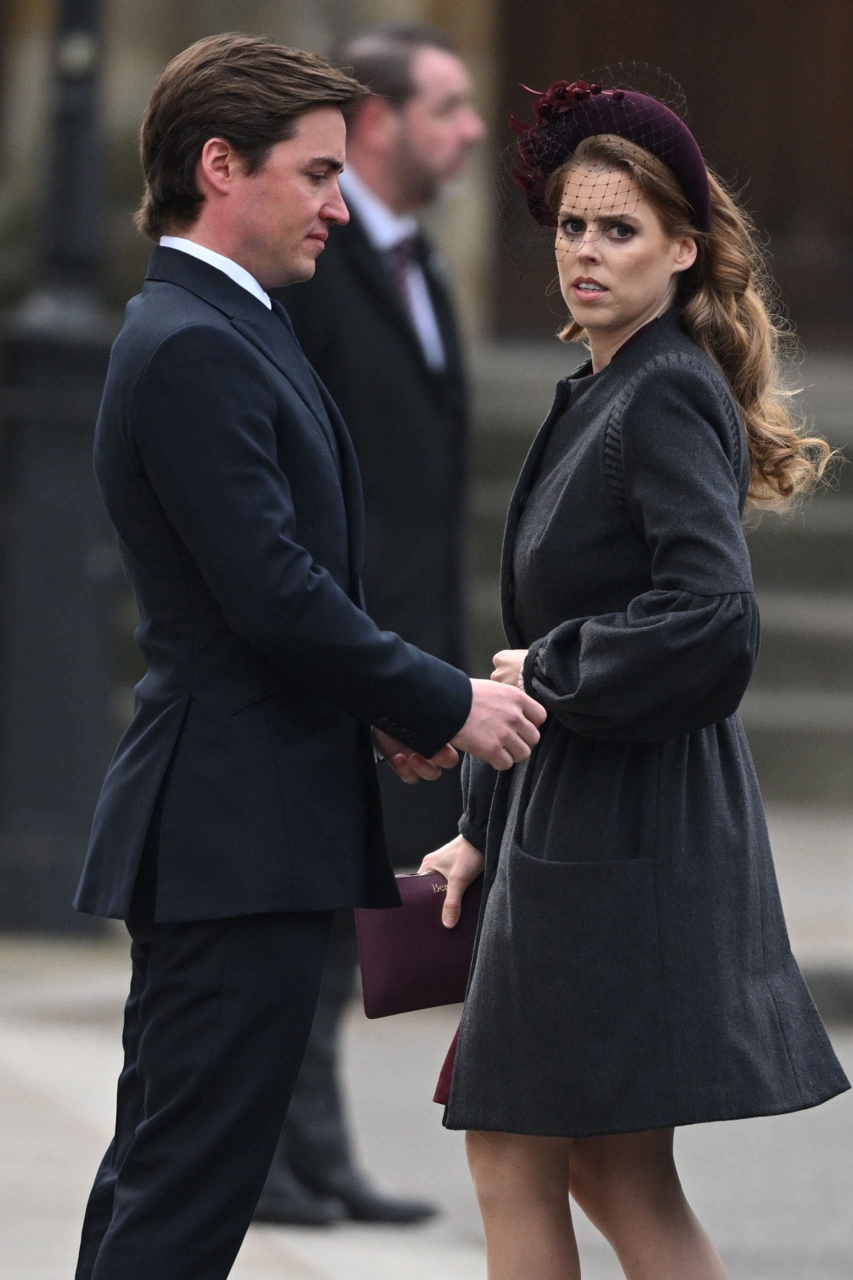 Princess Beatrice of York and Edoardo Mapelli Mozzi attend the Thanksgiving service for the Duke Of Edinburgh at Westminster Abbey on 29 March 2022 in London, England. | Source: Getty Images